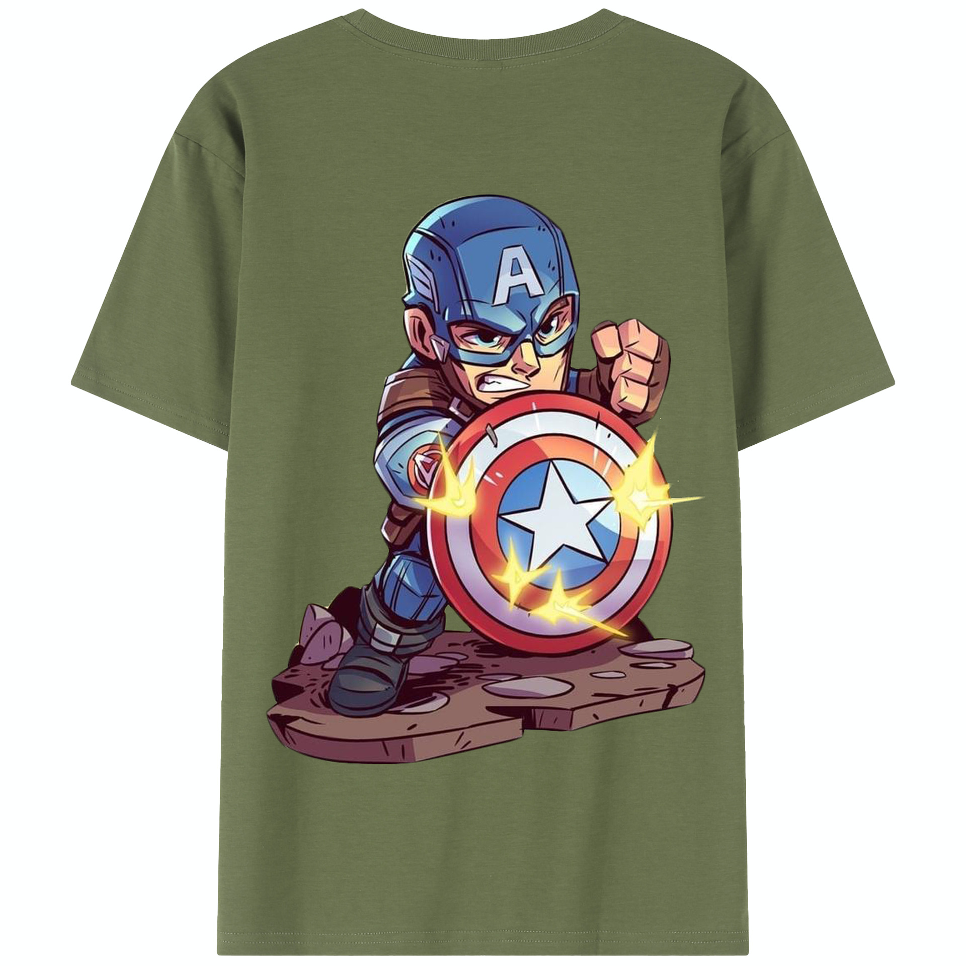 （画像用） アベンジャーズ The Avengers 綿100％半袖Tシャツ（背面プリント）